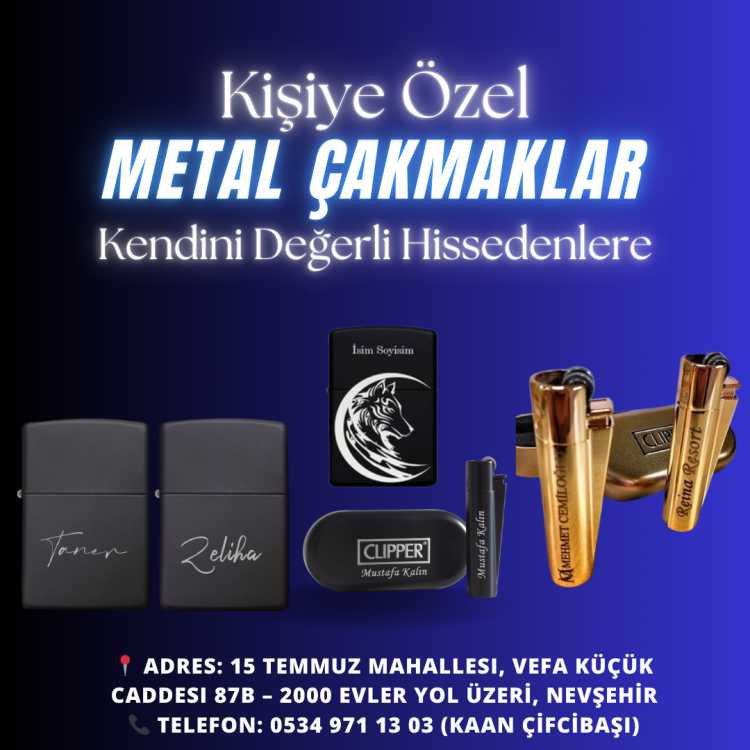 Nevşehir’de Kişiye Özel Metal Çakmak Satışı Başladı