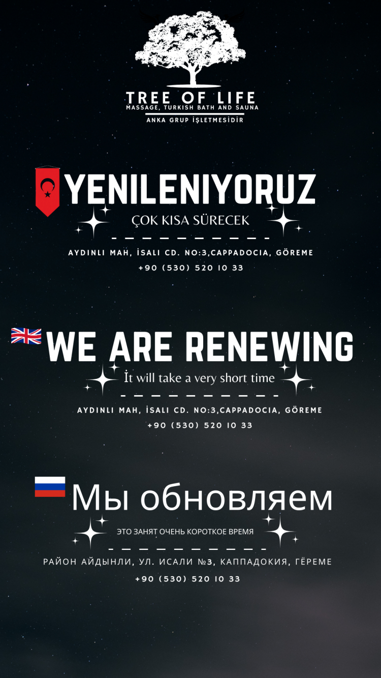 Göreme’nin Gözde Spa Merkezi Tree Of Life Yenileniyor